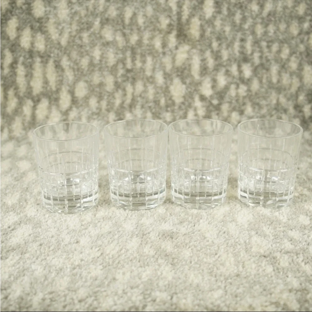 Lauren Ralph Lauren COCKTAIL PARTY Double Old Fashioned Whiskey Crystal 4 Pc NIB